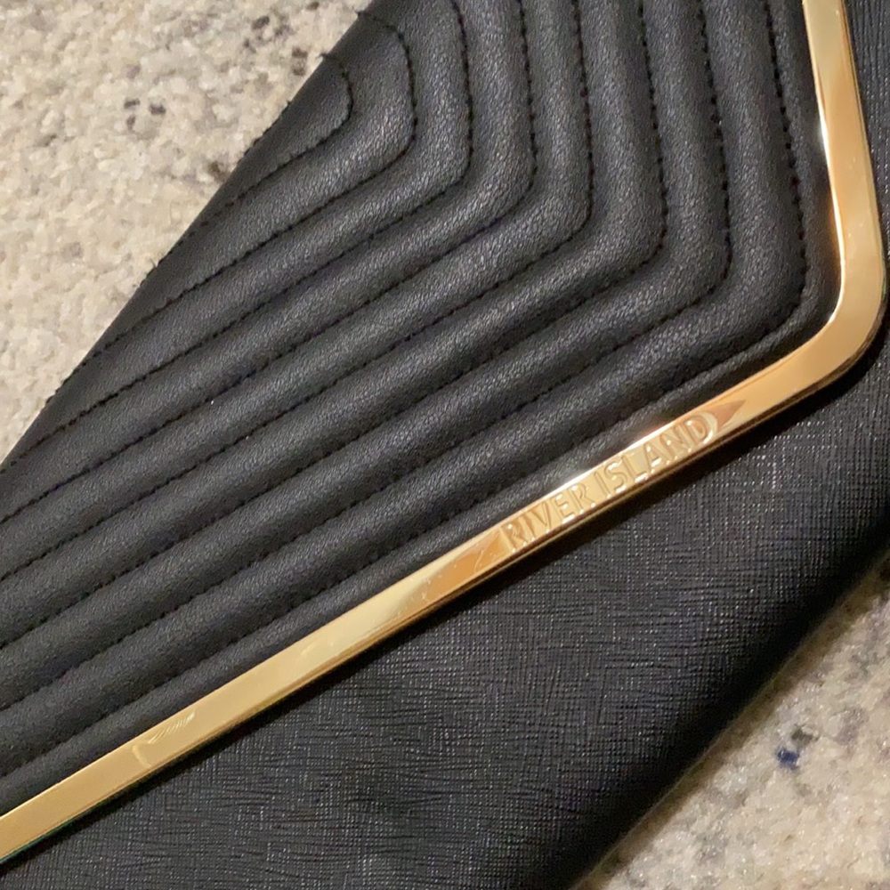 River Island Blk Clutch NWT & Bonus White Clutch!